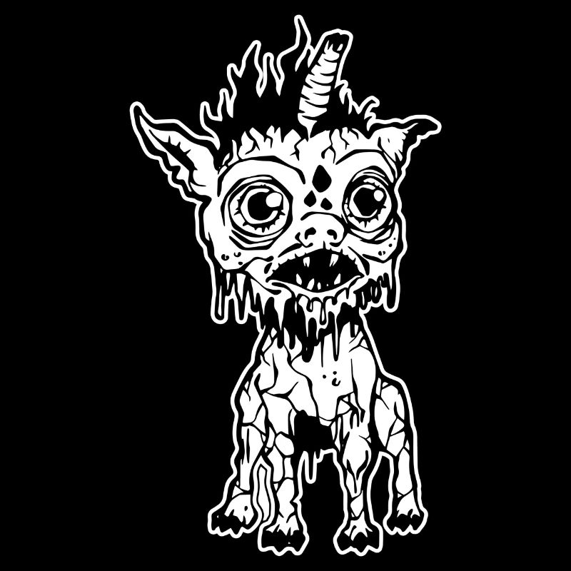 Mignon bébé licorne zombie