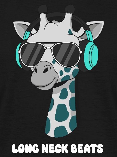 GiraffenDJ mit Kopfhörer