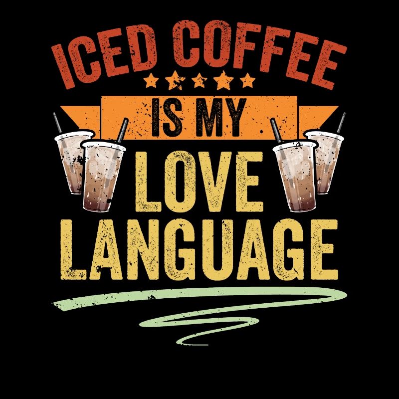 Le café glacé vintage est mon langage d’amour glacé