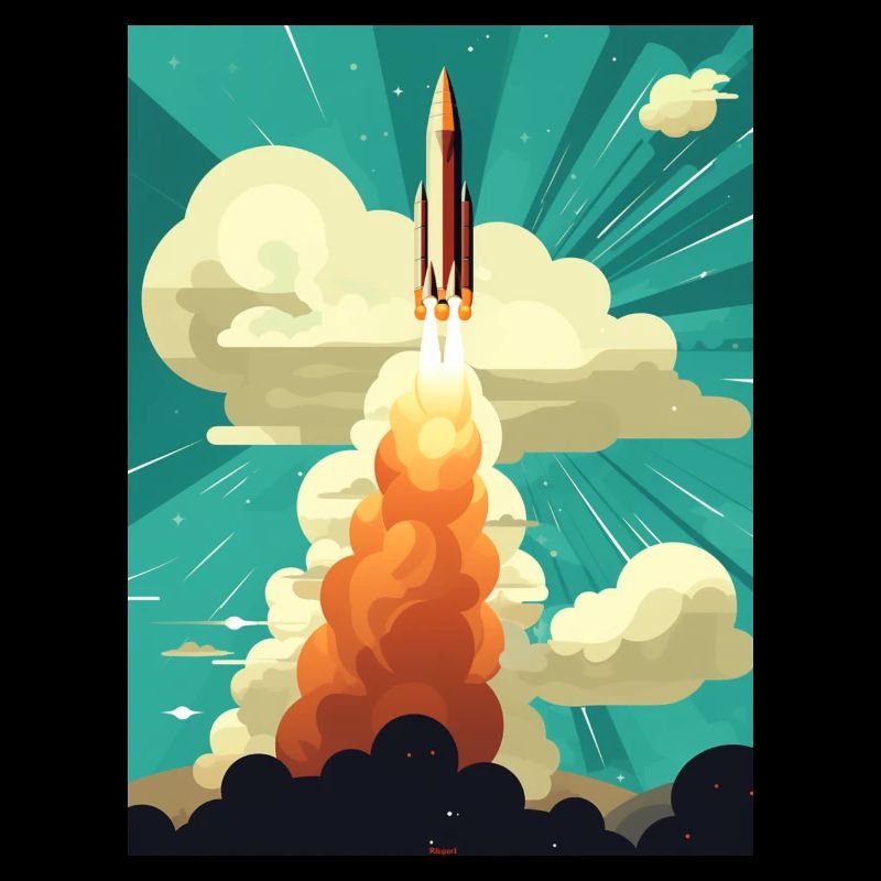 Lancement de fusée Raketenstart