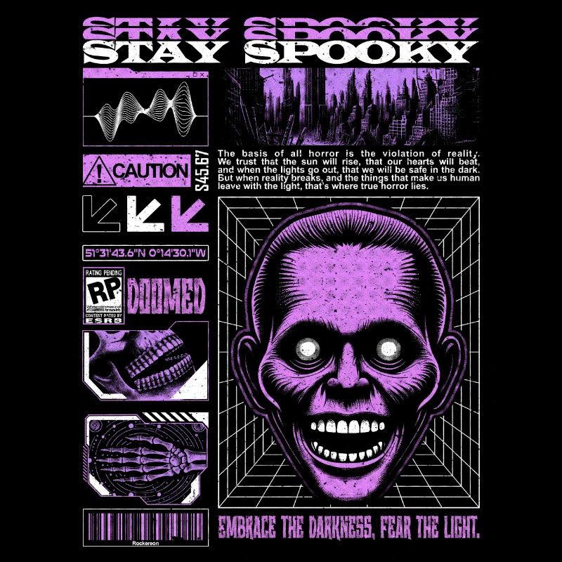 Stay Spooky Ghost White & Lilac Halloween-Saison