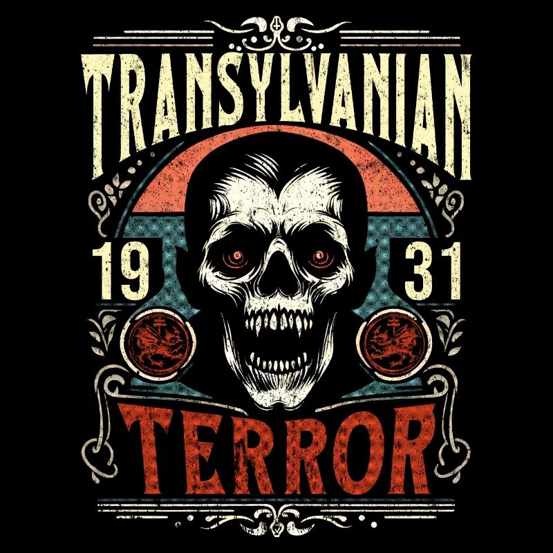 Transylvania Terror Vintage Skeleton Dracula