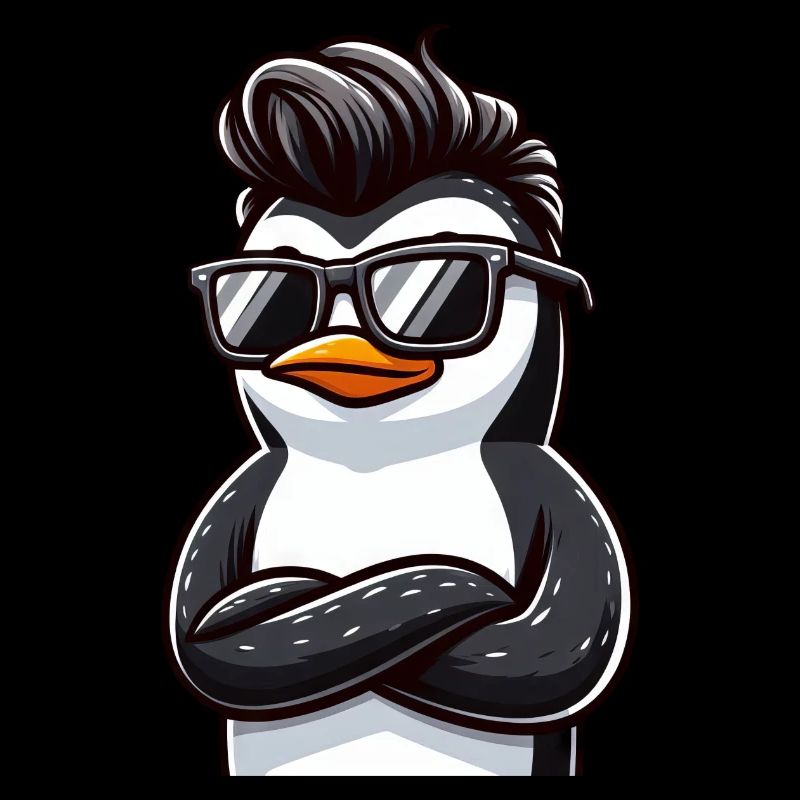 Cool Penguin with Sunglasses Cartoon