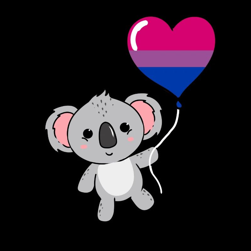 Koala Heart Balloon Bisexual Pride