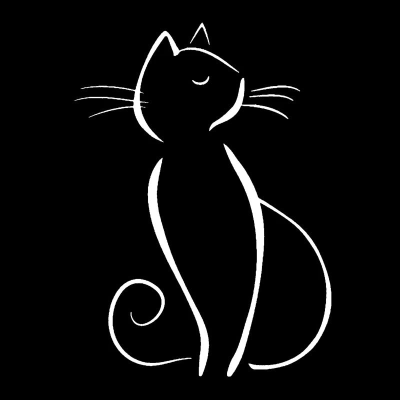 Chat en blanc