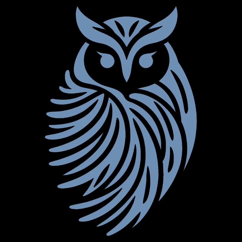 Minimalist Owl Abstract Silhouette
