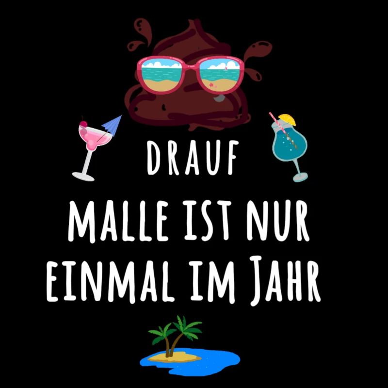 Malle, vacances, boisson, île, merde
