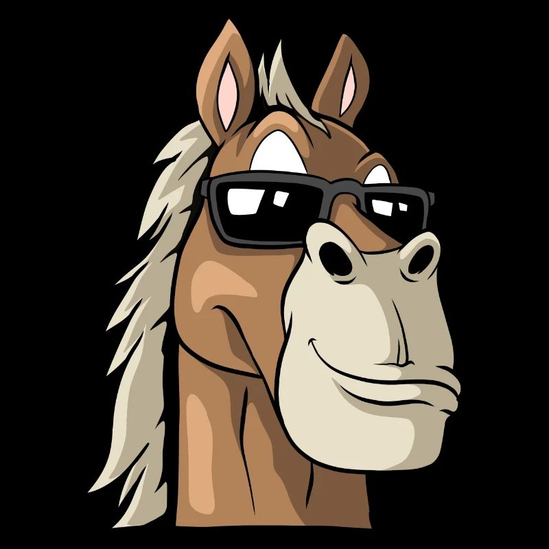 Cheval cool avec des lunettes de soleil