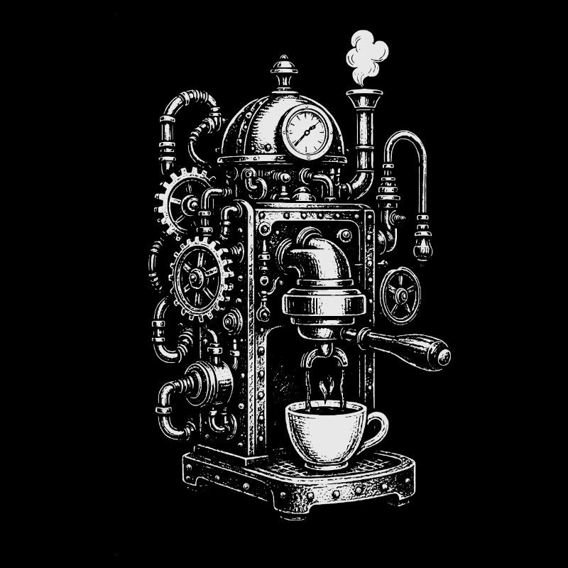 Steampunk-Espressomaschine