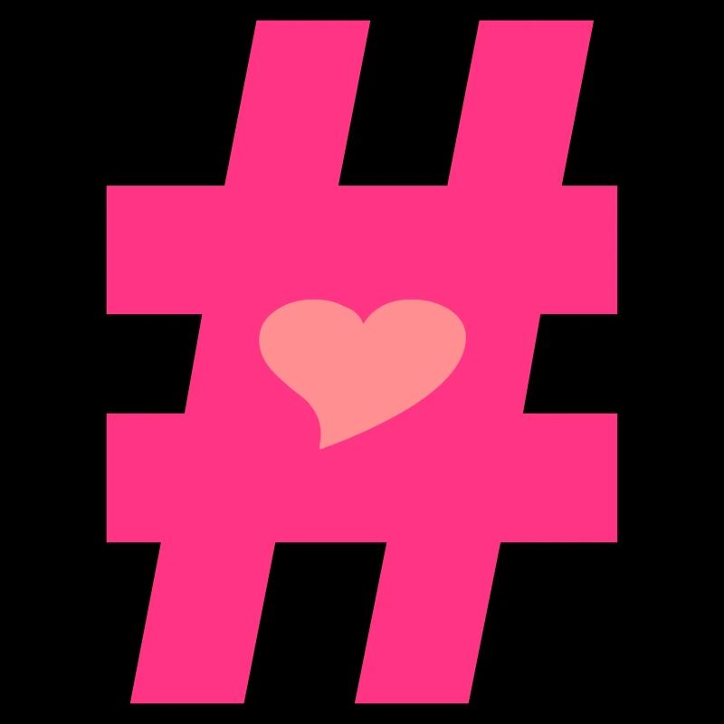 ❤I Love Hashtag-Hashtag Symbol Vector Design❤
