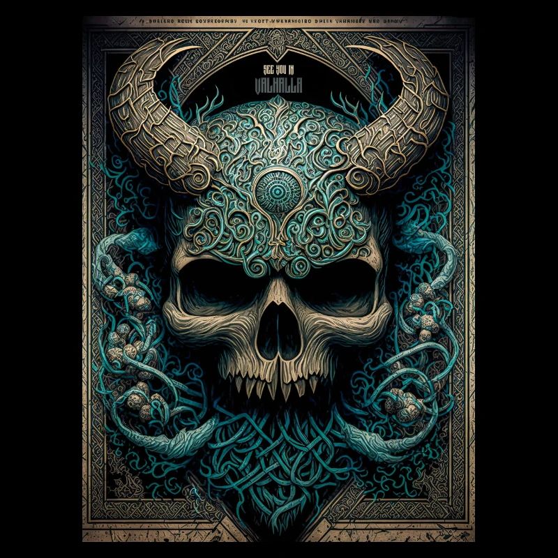 See You In Valhalla Skull