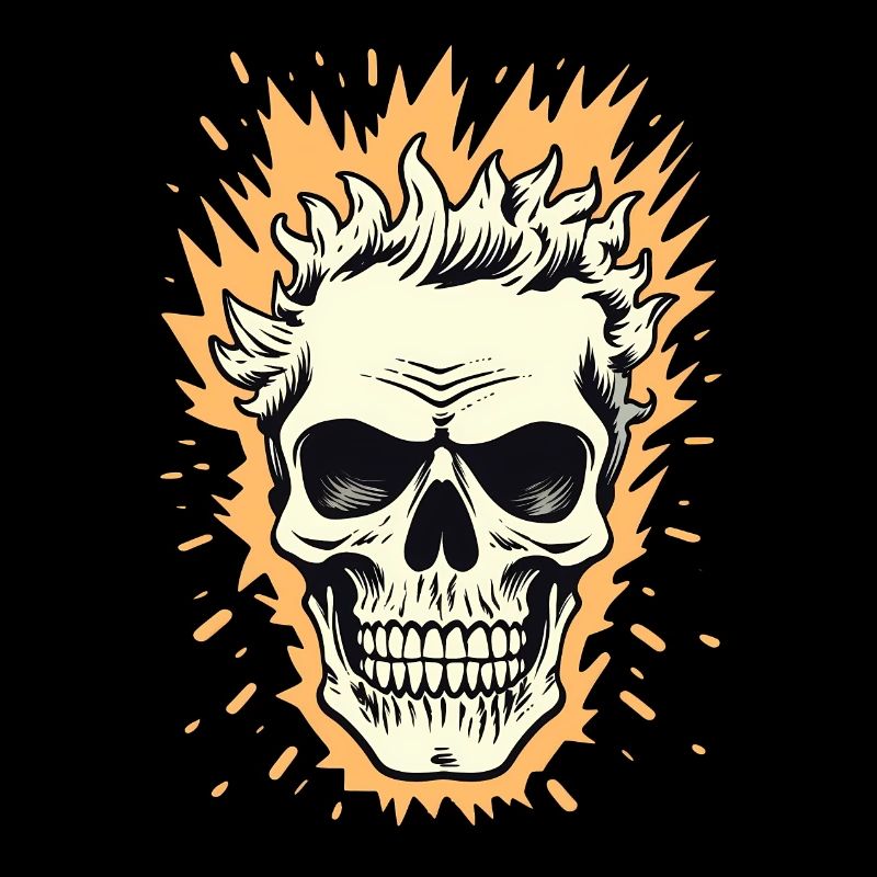 Flammen-Schädel