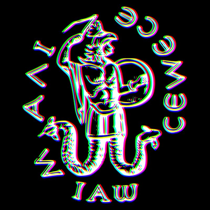 Symbole d’Abraxas glitché