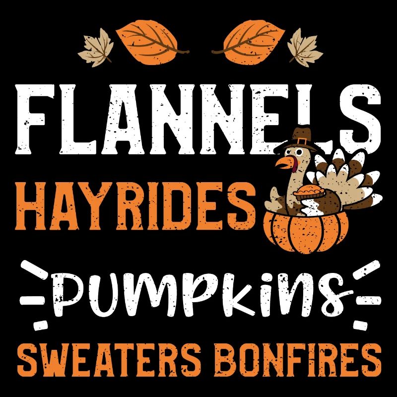 Flannels Hayrides Pumpkins Sweat...