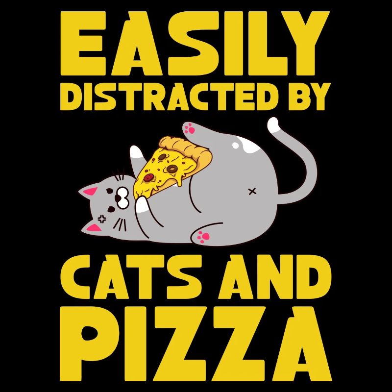 Facilement distrait par les chats et les pizzas