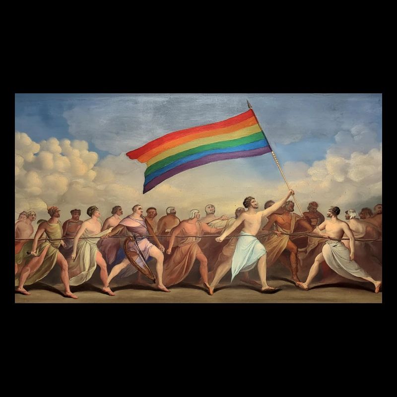 Ancient Greek Art Subtle Pride Flag