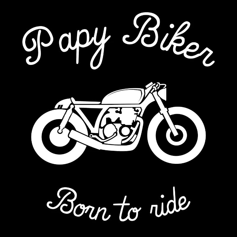 Papy biker cafer racer white