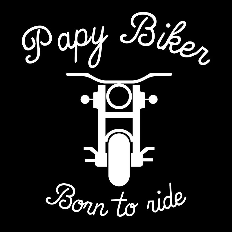 papy biker front side white