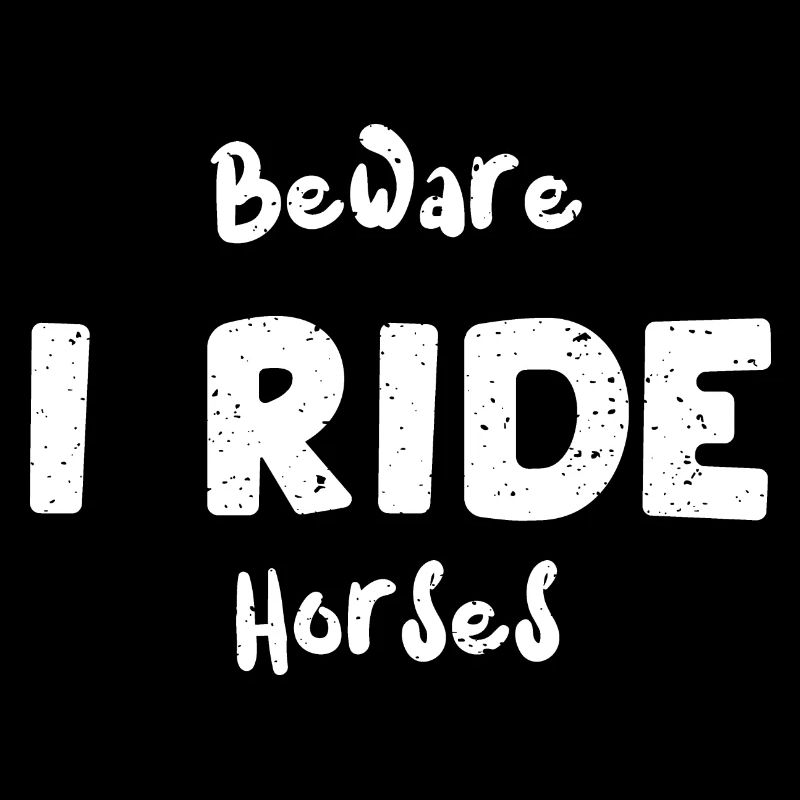 Attention je monte à cheval - Cheval