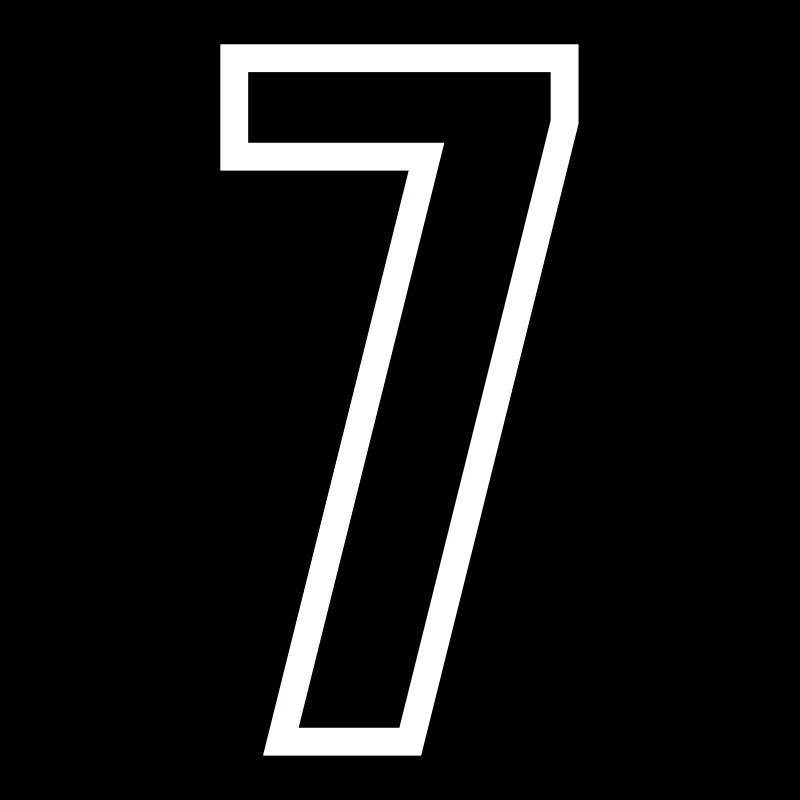 7 - Number 7 - Jersey number two-tone change color