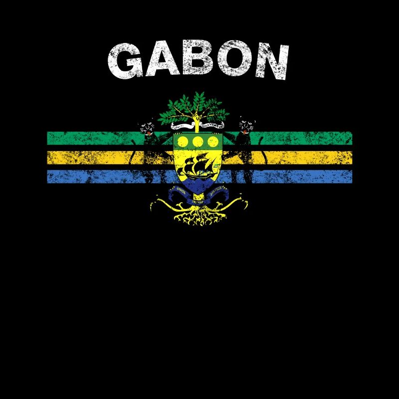 Gabonese Flag Shirt - Gabonese Emblem & Gabon Flag