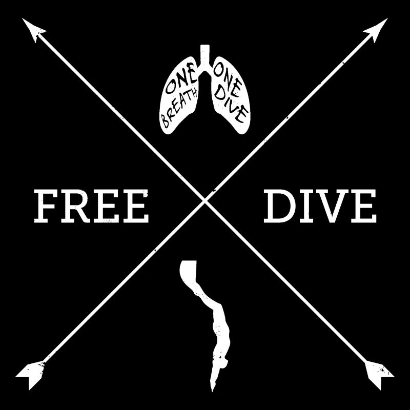 Freedive Apnoetauchen Freitaucher Crossed Logo