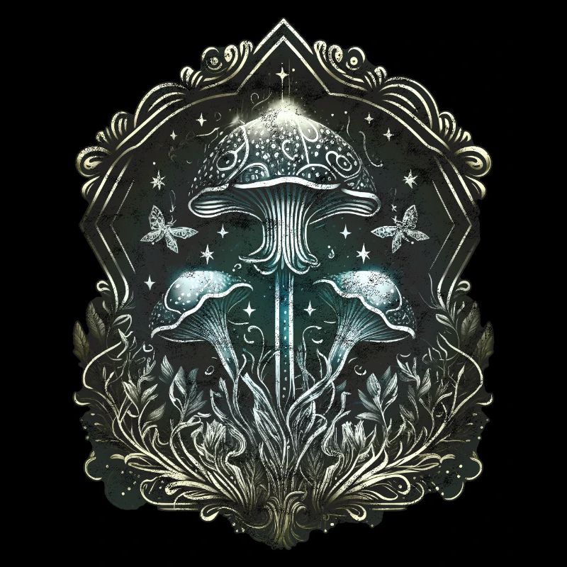 Magic mushrooms, mushrooms, distressed