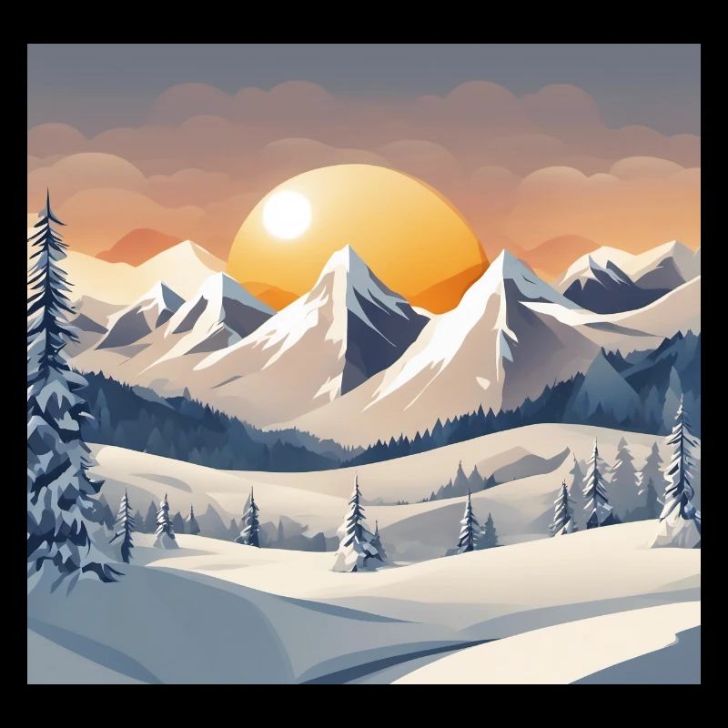 Winterberg mit Sonne
