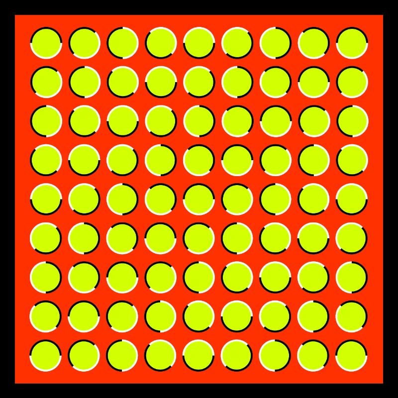 optical illusion - moving circles