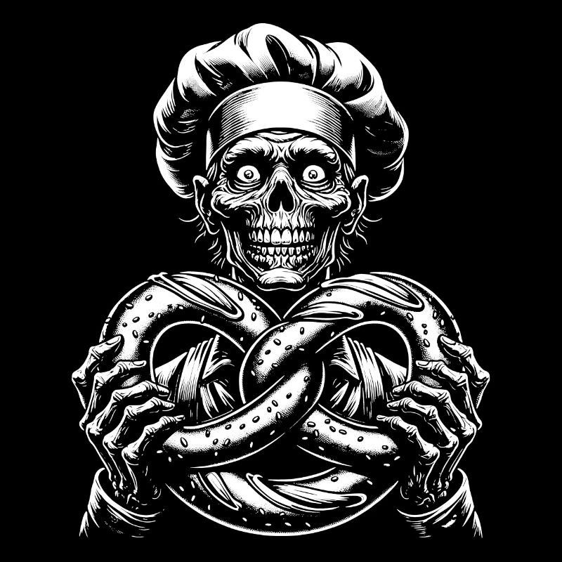 Zombie als Bäcker - gruseliger Horror Bäcker