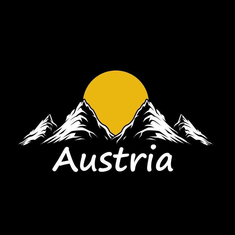 Mountain graphic with Sonne Austria