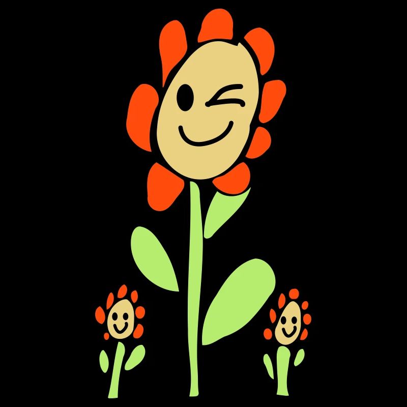 flower with cheerful face