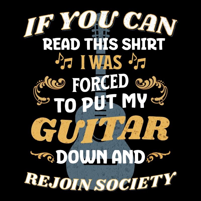 Funny Guitar Introvert Retro Vintage