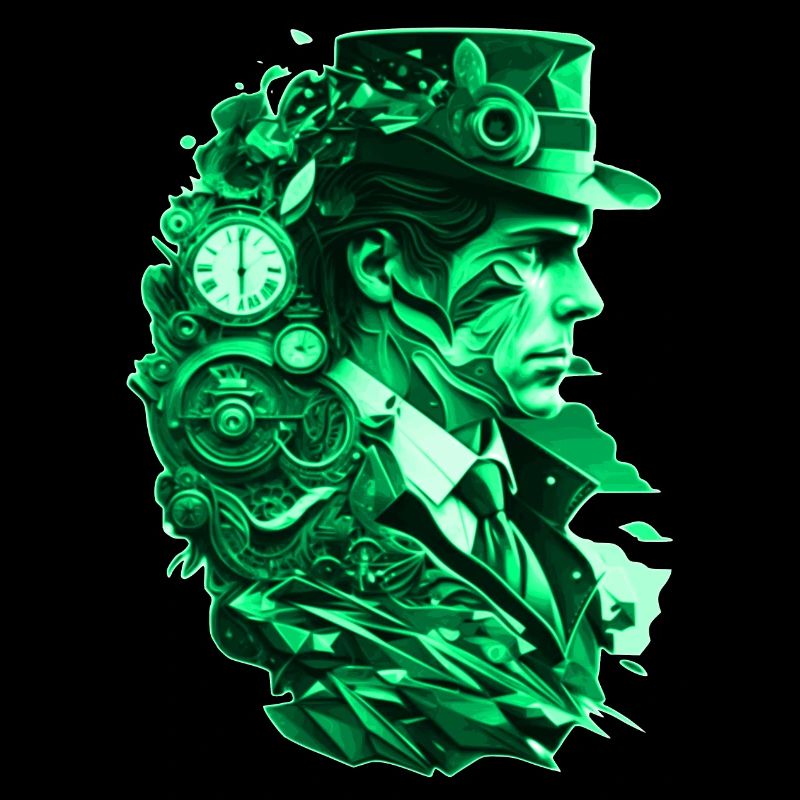 Retro Steampunk Design mit einer Zeitmaschine