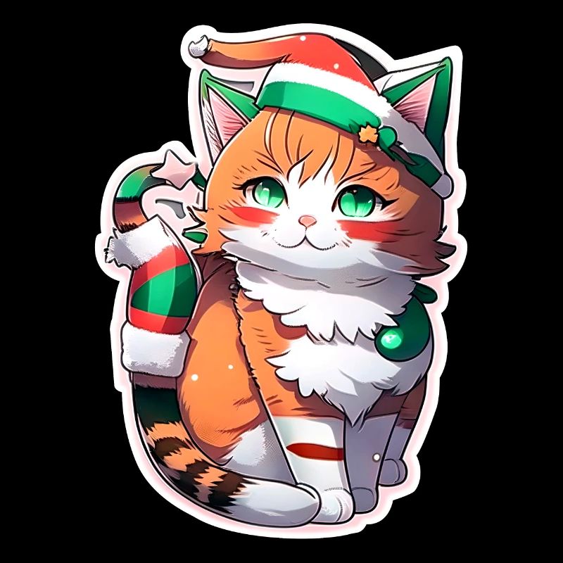 mignon petit chat de noel