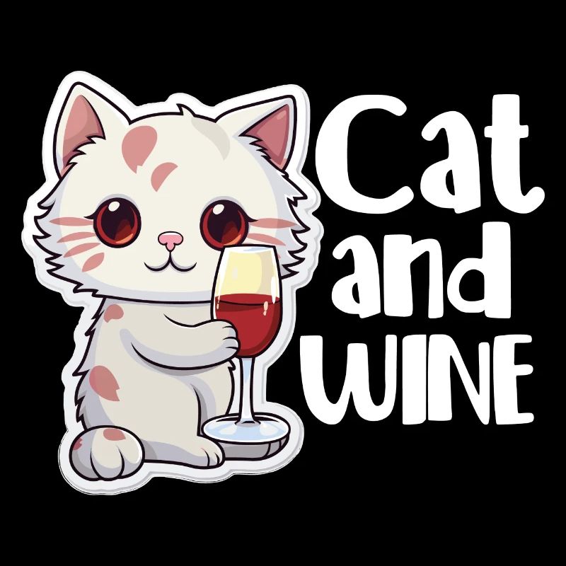 Chat et vin