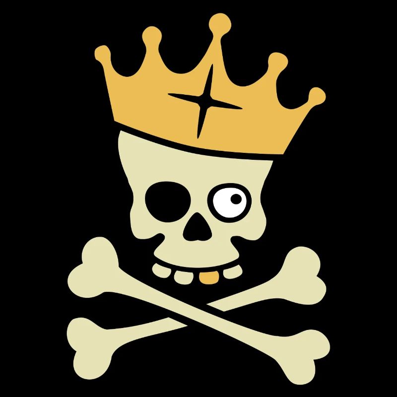 Totenkopf mit Krone