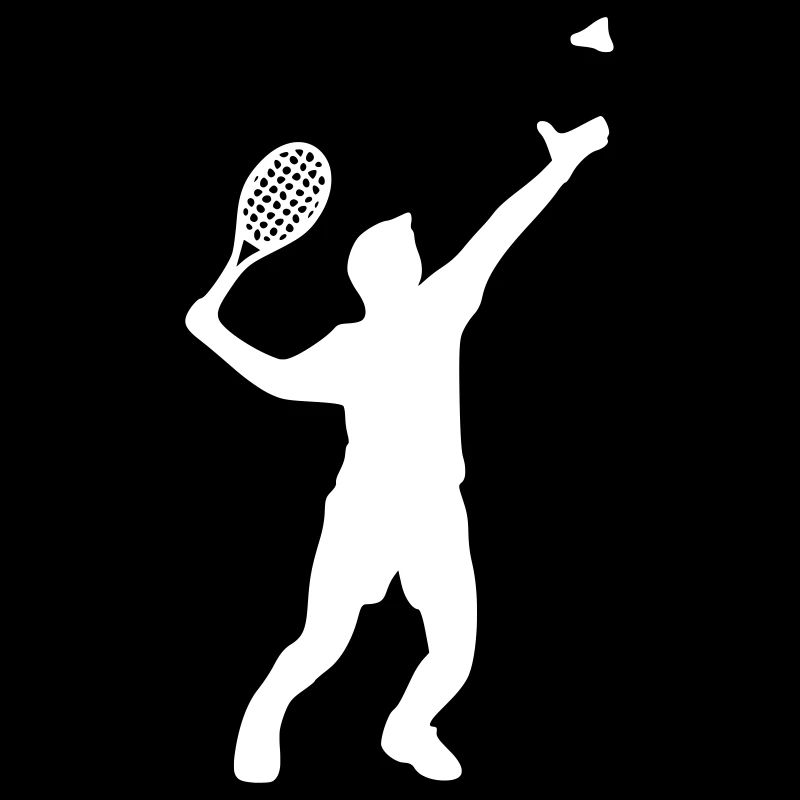 Badminton player graphics white