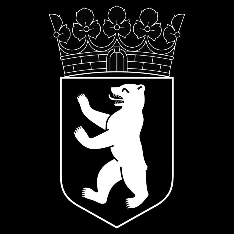 Berlin bear logo white original