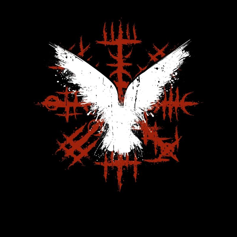 Wikinger Vegvisir mit Odins Raben