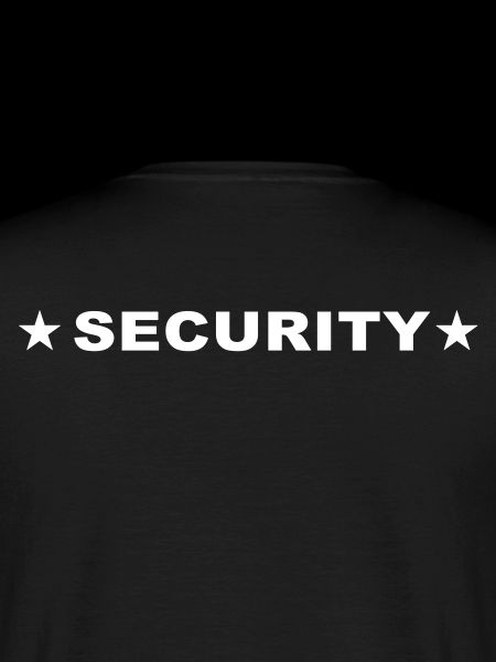 Security Sicherheitsdienst Schriftzug Mitarbeiter