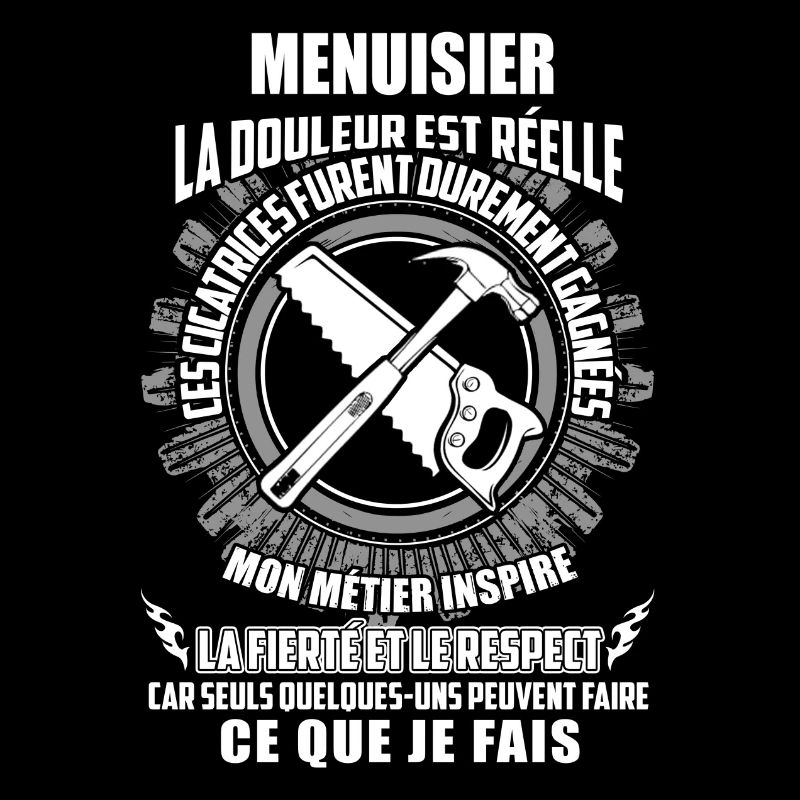 Tee Shirt Menuisiers - Mug à capuche charpentier