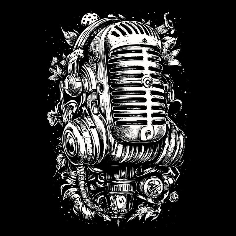 Microphone retro music