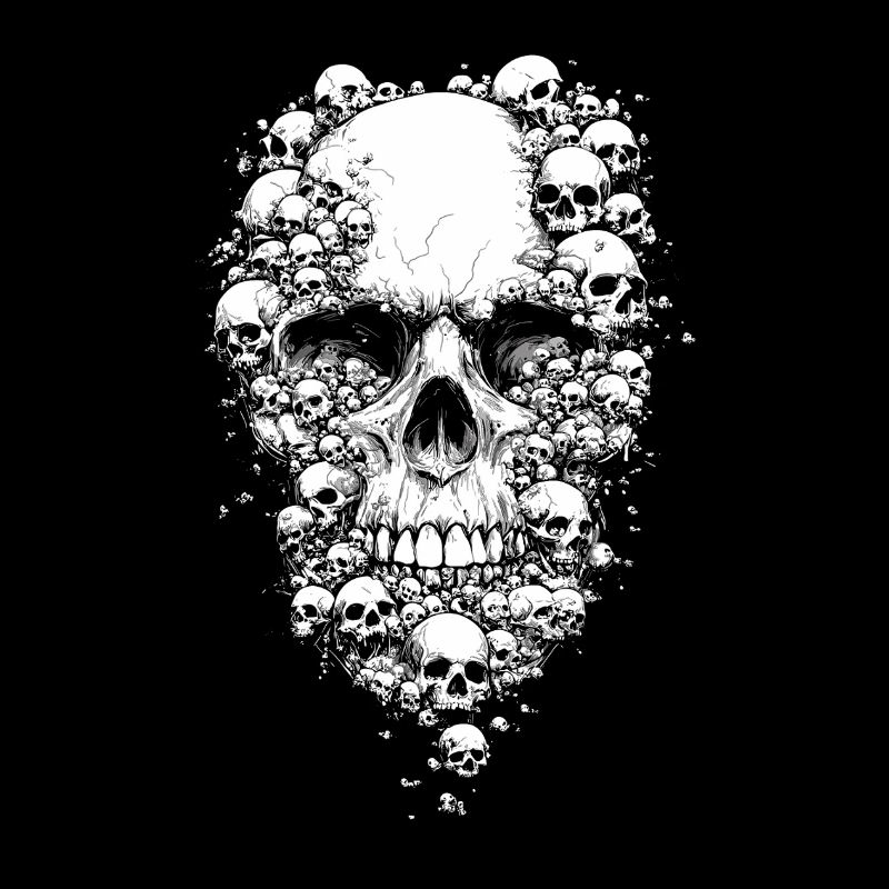 Skull Skull Bone punk rock style