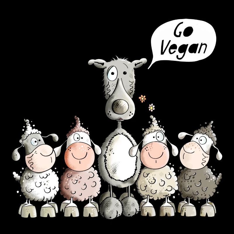 Go Vegan Wolf And Sheep - Comic