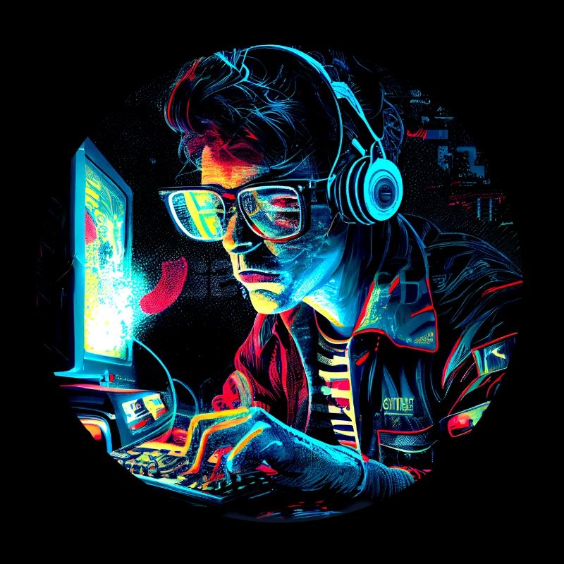 Futuriste 80s Retro Trash PC Nerd