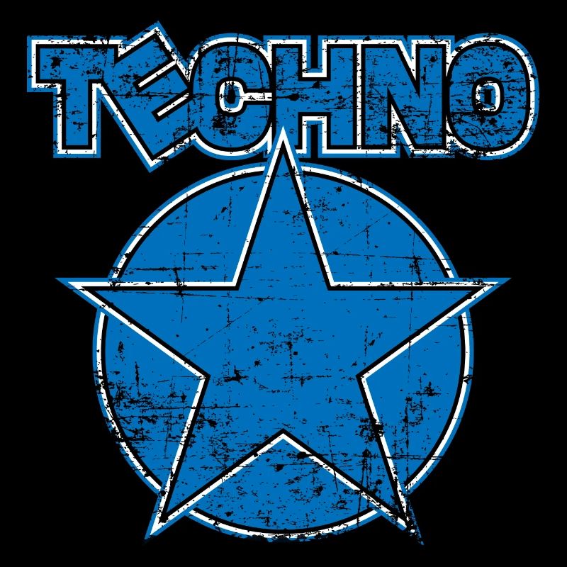 Hard Dark Acid Techno Blue Star Techno Rave Music