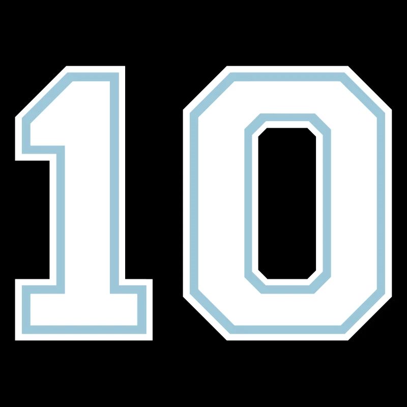 Nummer 10 (anpassbare Farben)