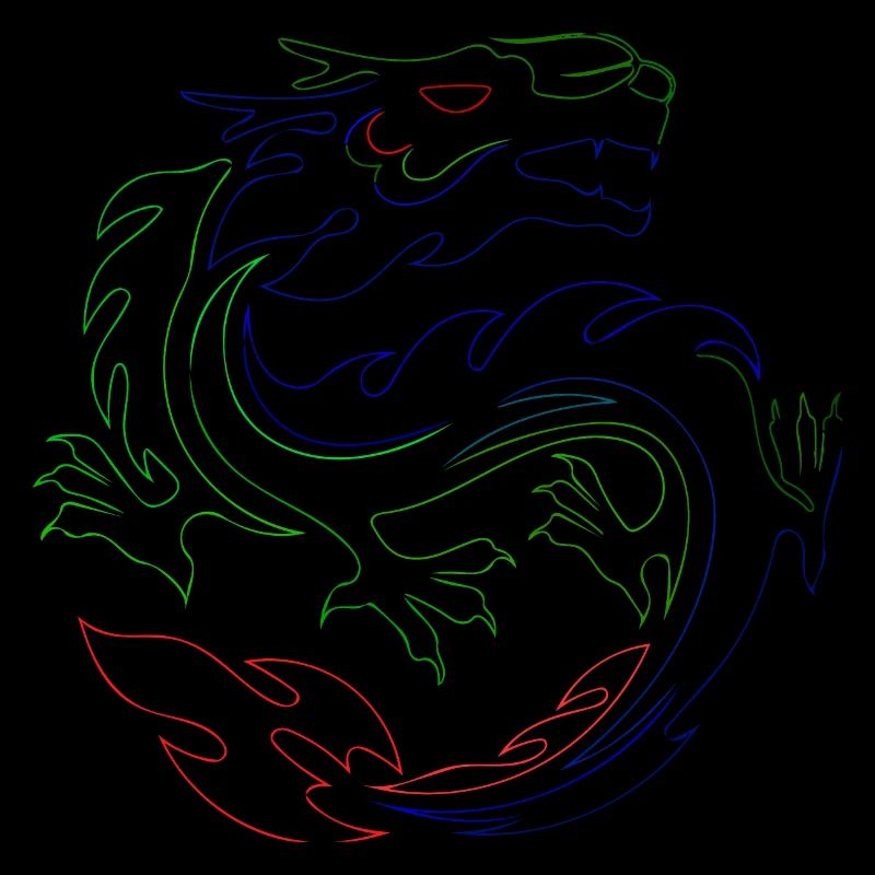 Dragon chinois Backprint