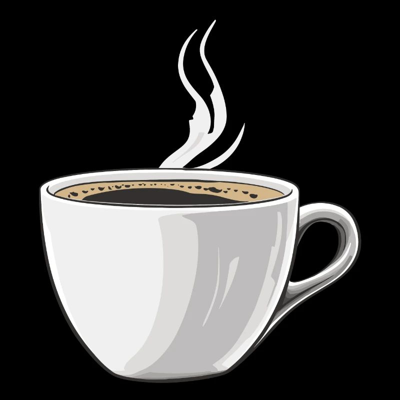 Tasse mit Kaffee schwarz